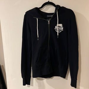 Roots sweater black zip up
